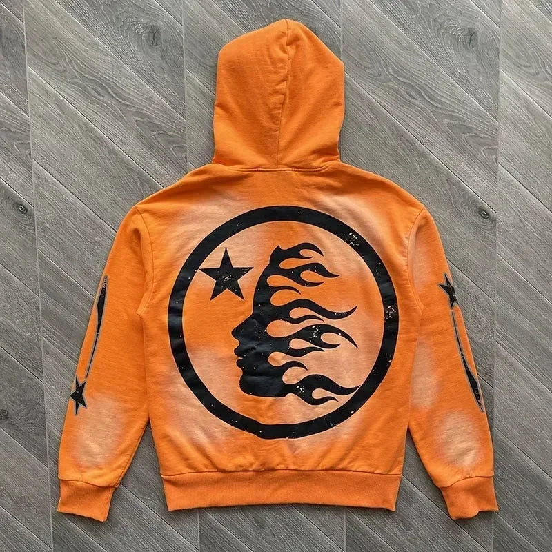 Hellstar Fire Orange Hoodie