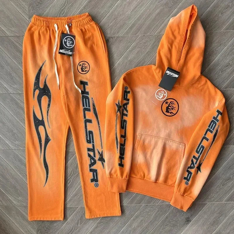 Hellstar Fire Orange Hoodie
