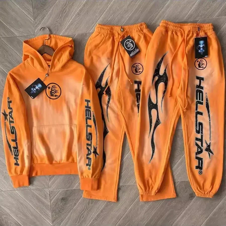 Hellstar Fire Orange Hoodie
