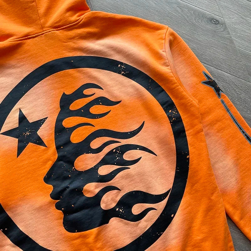 Hellstar Fire Orange Hoodie